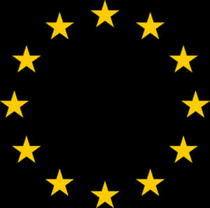 Golden Starson Black Background PNG image with transparent background
