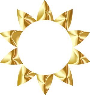 Golden Sun Graphic Transparent Background PNG Image