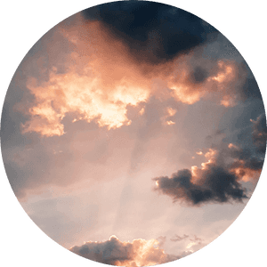 🧡#clouds #circle #sunset #pink #background #aesthetic - Aesthetic Clouds And Sun, HD Png Download PNG image with transparent background