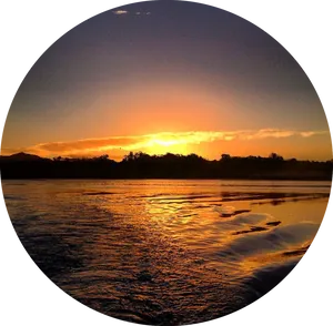 Golden Sunset Reflections.jpg PNG Image