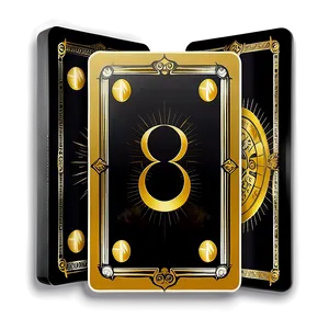 Golden Tarot Cards Png Khb PNG Image