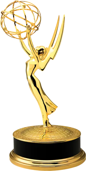 Golden Television Award Trophy PNG Image