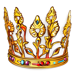 Golden Tiara Outline PNG 05252024 PNG image with transparent background