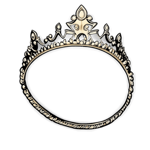 Golden Tiara Outline PNG kjs PNG image with transparent background