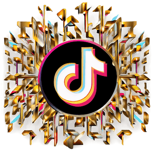 Golden TikTok Logo PNG 06112024 PNG image with transparent background