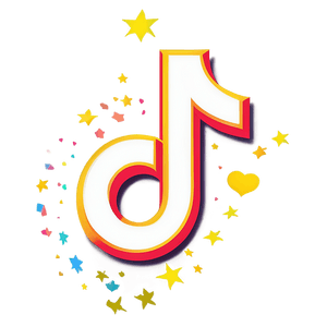Golden TikTok Logo PNG sms18 PNG image with transparent background