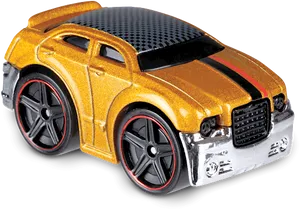 Golden Toy Chrysler Car Model PNG Image