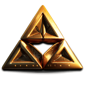 Golden Triforce Icon PNG 05242024 PNG