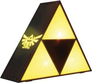 Golden Triforce Illustration PNG Image