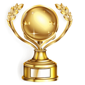 Golden Trophy Award PNG 06242024 PNG
