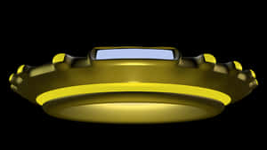 Golden U F O_ Render PNG image with transparent background