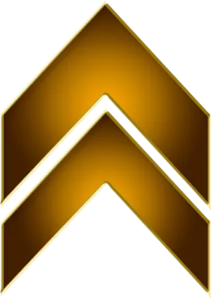 Golden Up Arrow Icon PNG Image