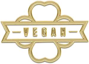 Golden Vegan Sign Graphic PNG Image