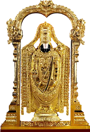 Golden_ Venkateswara_ Idol PNG Image