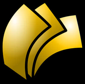 Golden Wifi Symbol PNG image with transparent background