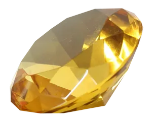 Golden Yellow Gemstone Cut PNG Image