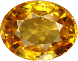 Golden Yellow Gemstone Faceted Cut PNG