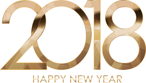 2018 Happy New Year Gold Png Download - Happy New Year Chick Fil, Transparent Png PNG