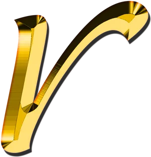 Golden3 D Letter R PNG Image