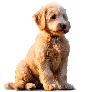 Goldendoodle At Sunset Png 15 PNG Image