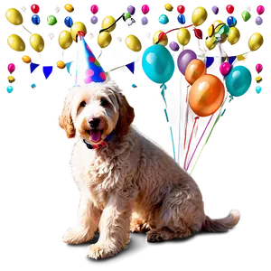 Goldendoodle Birthday Party Png Tyo PNG Image