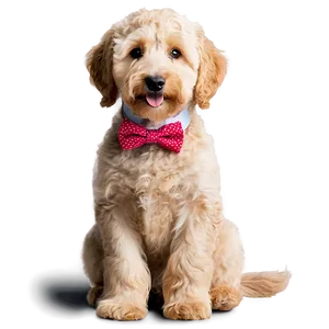 Goldendoodle With Bowtie Png 06262024 PNG Image