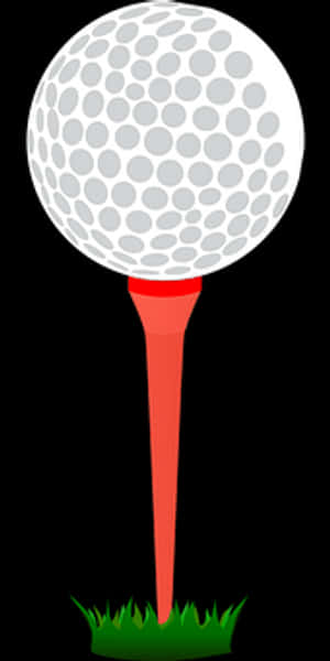 Golf Ballon Tee Vector PNG with transparent background