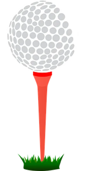 Golf Ballon Tee Vector PNG Image