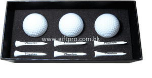 Golf Ballsand Tees Setin Box PNG image with transparent background