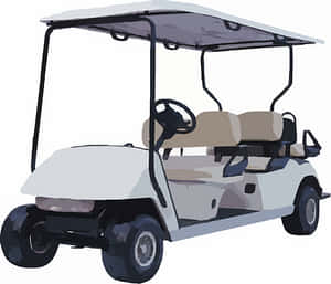 Golf Cart Illustration PNG with transparent background