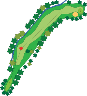 Golfing Clipart Hole In One - Golf Hole Par 5 Layout, HD Png Download PNG with transparent background