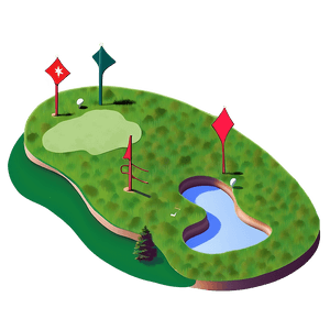 Golf Course Layout PNG hod PNG