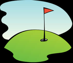 Golf Flagon Green Illustration PNG with transparent background
