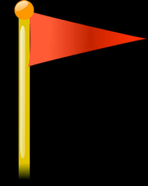 Golf Flagstickand Red Flag PNG with transparent background