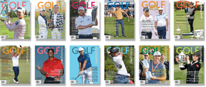 Golf Magazine Covers Collection PNG image with transparent background