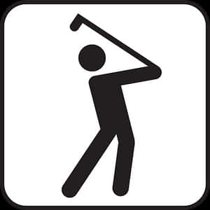 Golf Swing Icon PNG with transparent background