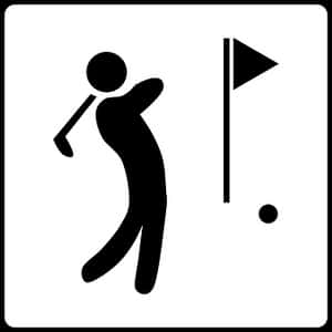 Golf Swing Icon PNG with transparent background