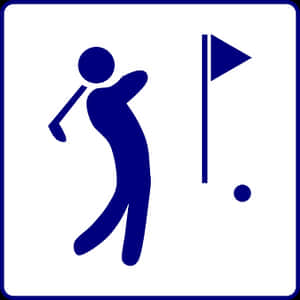 Golf Swing Sign Icon PNG with transparent background