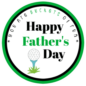 Golf Themed Fathers Day Greeting PNG image with transparent background