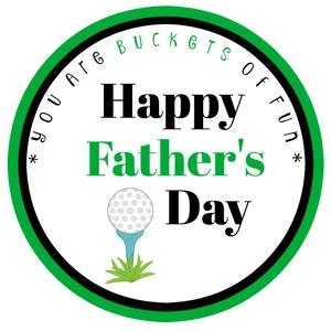 Golf Themed Fathers Day Greeting PNG Image