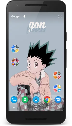 Gon Freecss Anime Character Smartphone Wallpaper PNG Image