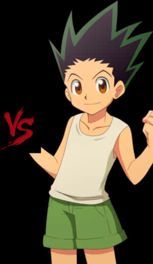 Gon Freecss Readyfor Battle PNG image with transparent background