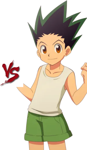 Gon Freecss Readyfor Battle PNG Image