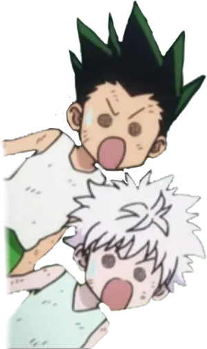 Gonand Killua Shocked Reaction PNG Image