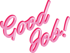 Good Job Appreciation Text PNG image with transparent background