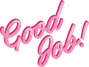 Good Job Appreciation Text PNG Image