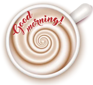 Good Morning Coffee Cup PNG Image