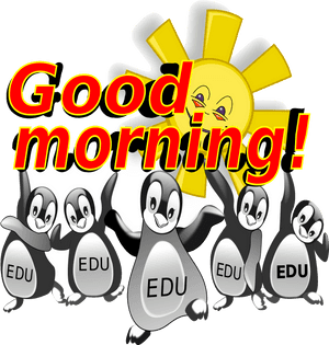 Good Morning Clipart Image Black And White Library - Wednesday Good Morning Penguin, HD Png Download PNG image with transparent background