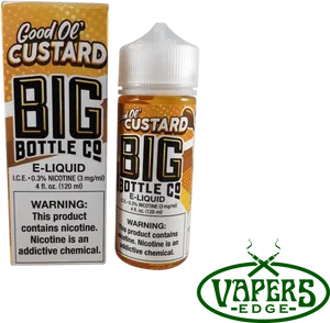 Good Ol Custard E Liquid Big Bottle Co PNG Image