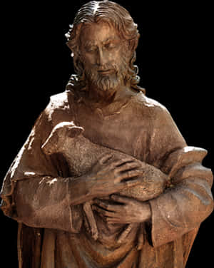 Good Shepherd Statue PNG image with transparent background